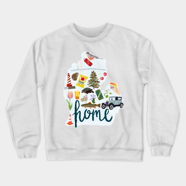 Michigan Home Crewneck Sweatshirt by Becki Sturgeon